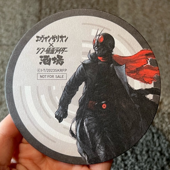 Evangelion x Shin Kamen Rider Cardboard Coaster Matte Japan Exclusive Official - Picture 3 of 6